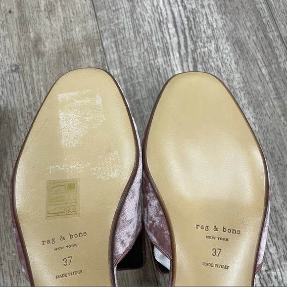 RAG & BOBE | Luis Velvet Mules in Mauve - Picture 4 of 7